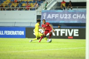 Frengky Missa saat bermain bersama Timnas Indonesia U-23 (dok. pssi.org)