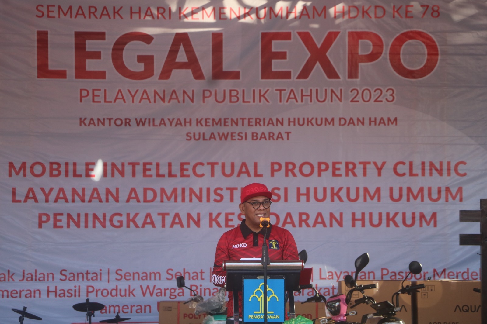 Kakanwil Kemenkumham Sulawesi Barat, Parlindungan di Legal Expo 2023 (dok. Istimewa)