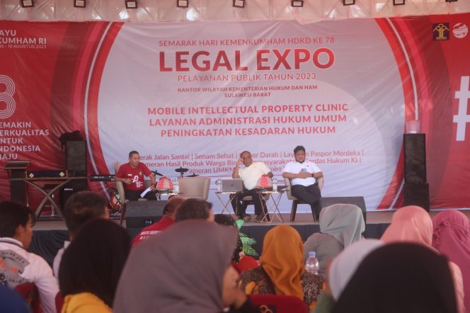 
					Kegiatan diseminasi Kekayaan Intelektual di Legal Expo 2023 Kanwil Kemenkumham Sulawesi Barat (dok. Istimewa)