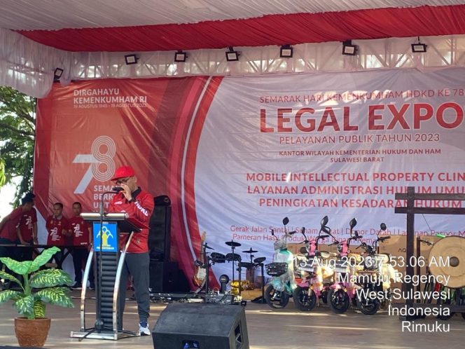 
 Kegiatan Pembukaan Legal Expo 2023 kanwil Kemenkumham Sulawesi Barat (dok. istimewa)