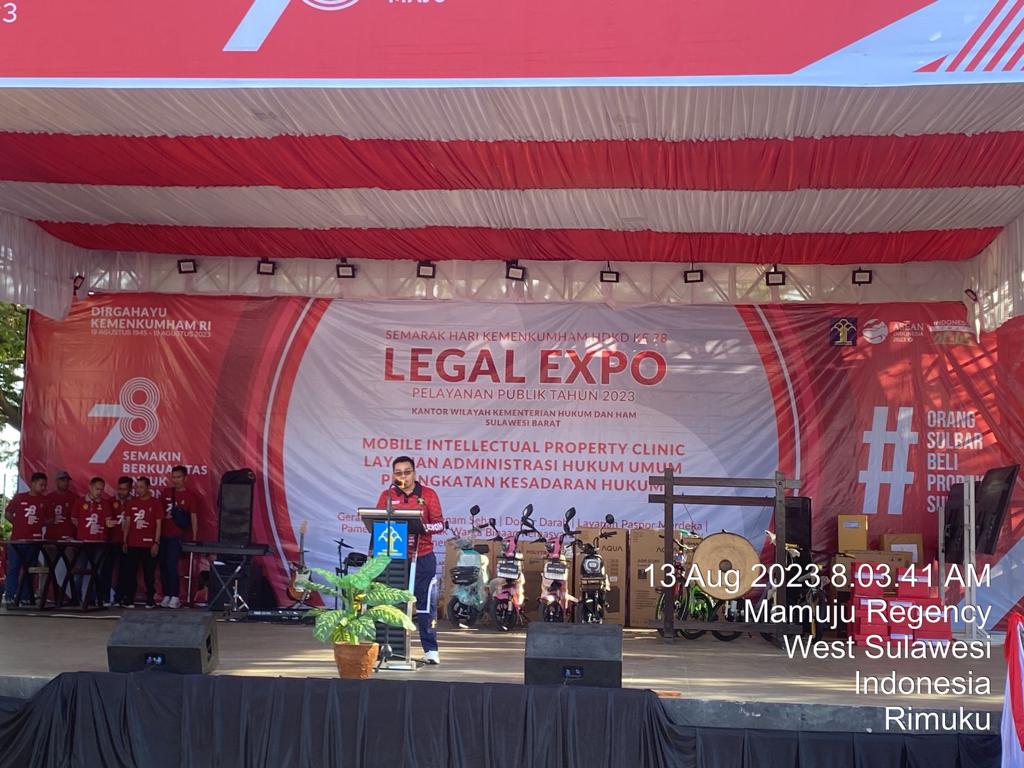 Kegiatan Pembukaan Legal Expo 2023 kanwil Kemenkumham Sulawesi Barat (dok. istimewa)
