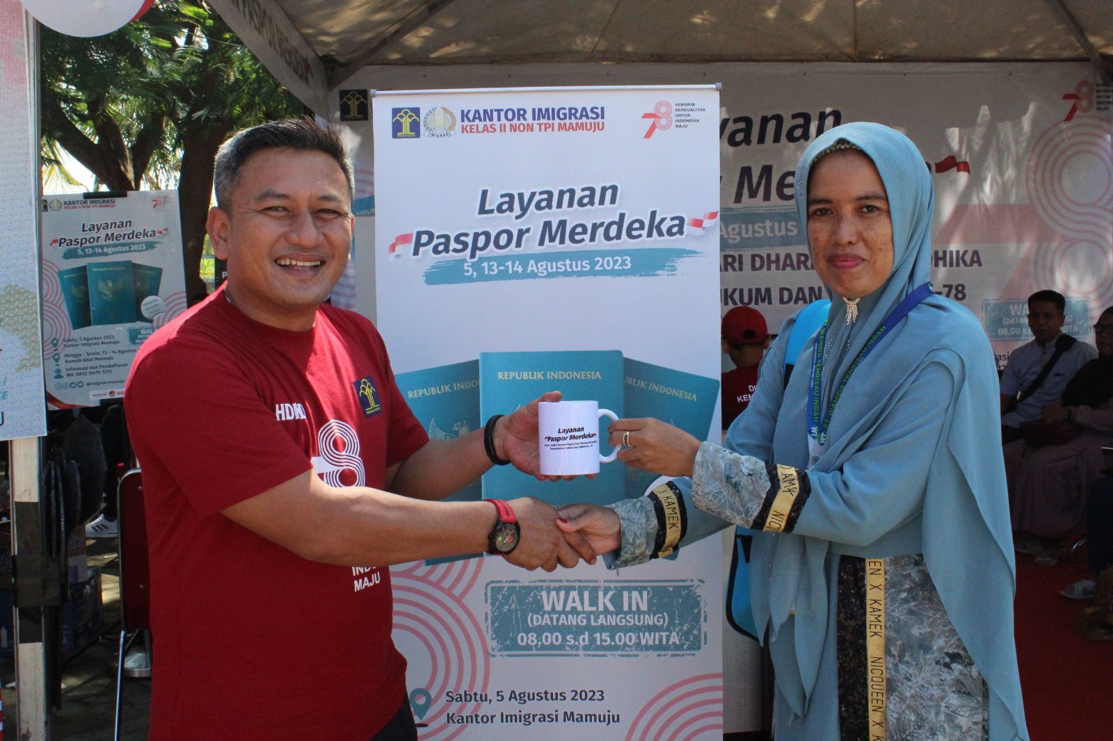 Kemenkumham Sulawesi Barat, berikan layanan keimigrasian di Legal Expo 2023 (dok. istimewa)