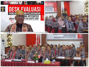 Kemenkumham Sulawesi Barat saat menjawab pertanyaan Evaluator (dok. istimewa)