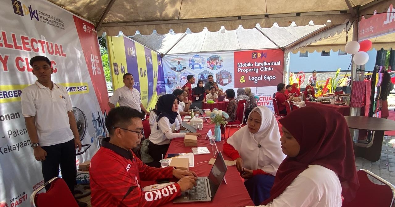 Pelayanan Mobile IP Clinic di Legal Expo Kemenkumham Sulawesi Barat 2023 (dok. istimewa)