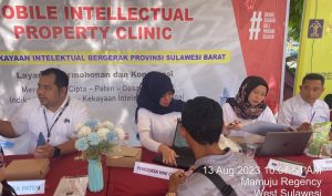 Pelayanan Mobile IP Clinic di Legal Expo Kemenkumham Sulawesi Barat 2023 (dok. istimewa)
