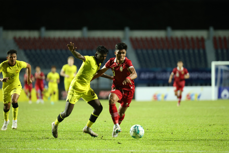 Laga Timnas Indonesia U-23 melawan Malaysia U-23 di Piala AFF U-23 (dok. pssi.org)
