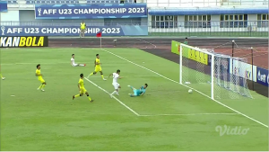 Pertandingan antara Timnas Vietnam melawan Timnas Malaysia (dok. vidio.com)