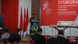 Kanwil Kemenkumham Sulawesi Barat saat acara syukuran HDKD ke-78 (dok. istimewa)