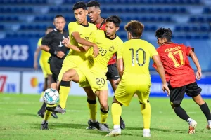 Pertandingan antara Malaysia U-23 melawan Timor Leste di Piala AFF U-23 (dok. aseanfootball.org)