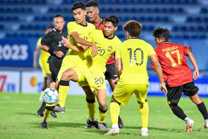 
					Pertandingan antara Malaysia U-23 melawan Timor Leste di Piala AFF U-23 (dok. aseanfootball.org)