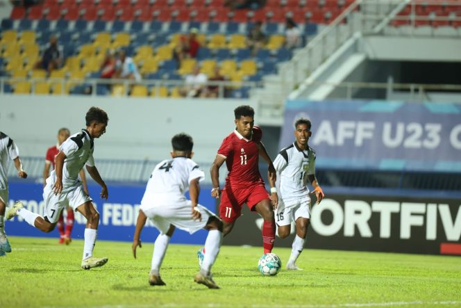 
 Laga Timnas Indonesia U-23 melawan Timor Leste U-23 (dok. pssi.org)
