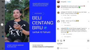 Konten Kreator rfan Ghafur Buka Donasi Agar Akunnya Bisa Centang Biru