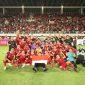 Para pemain Timnas Indonesia merayakan kelolosan mereka ke Piala Asia U-23 (dok. pssi)