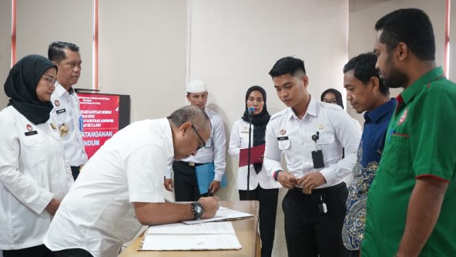 
 Kakanwil Kemenkumham Maluku Utara tanda tangani kontrak addendum (dok. istimewa)