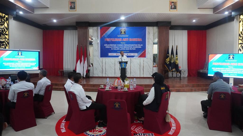 Penyuluhan Anti Narkoba bertemakan Implementasi Tiga Kunci Pemasyarakatan dengan Cegah dan Berantas Narkoba di Dalam Lapas dan Rutan Kanwil Kemenkumham Sulawesi Barat (dok. istimewa)