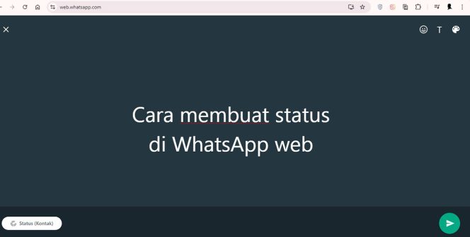 
					Cara membuat status Whatsapp Web dengan mudah, Fitur terbaru yang belum anda sadari