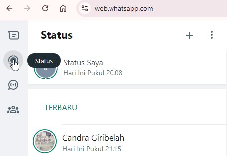 pilih menu status whatsapp