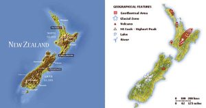 peta selandia baru