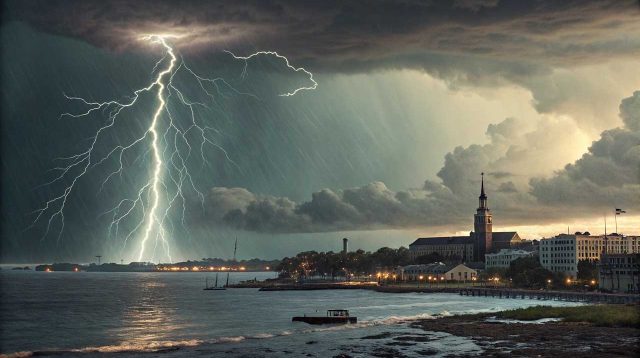 Buaya Jatuh dari Langit Saat Badai Petir di Charleston