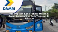 kesempatan kerja teknisi mekanik damri lulusan sma smk terdekat di sidoarjo 1753069829